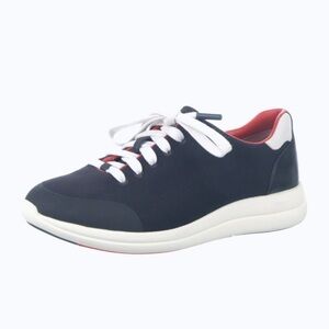 Tory Burch navy blue and red sneaker